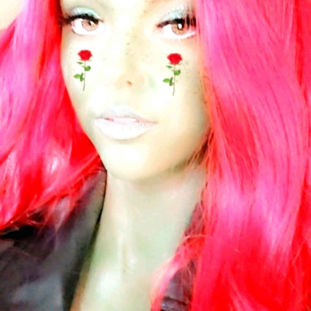 Long red wig